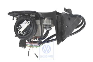 Volkswagen Passat B5 (3B) buitenspiegelhuis inklapbaar met geheugen - rechts, satijnzwart