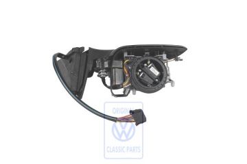 Volkswagen Passat B5 (3B) buitenspiegelbehuizing - links, satijnzwart, met geheugen