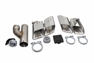 Inbouwset Sound Booster Pro voor uitlaatsysteem SQ7 voor Audi Q7 4M met uitlaatsierstuk