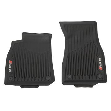 Audi RS6 (C8) all-weather mattenset - voorzijde - zwart