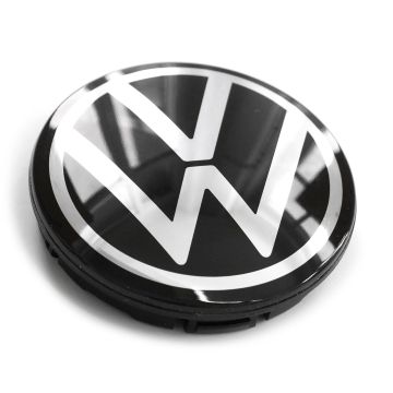 Originele Volkswagen naafkap - zwart/chroom