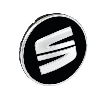 Originele SEAT naafkap - zwart-hoogglanzend/aluminium-mat