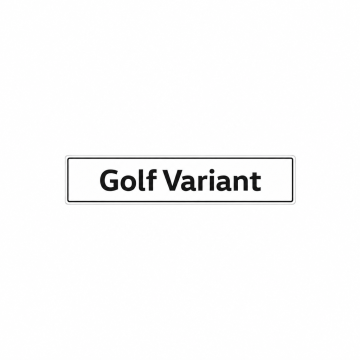 Kentekenplaat Golf Variant