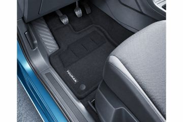 Volkswagen Touran 2 (5T) velours mattenset - satijnzwart
