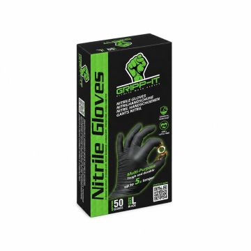 Gripp-It nitril handschoenen zwart maat L (50 stuks)