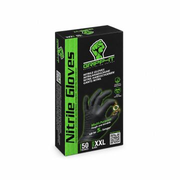 Gripp-It nitril handschoenen zwart maat XXL (50 stuks)