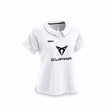 CUPRA padel polo (dames, wit, Wilson x CUPRA)