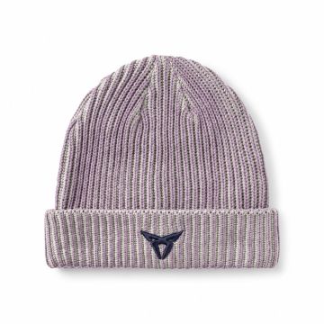 Origineel CUPRA muts - beanie met cupra-logo, grijs/paars, maat m-l