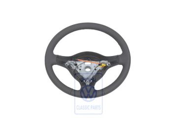 Volkswagen Polo 3 (6N) leren stuurwiel voor airbag en ESP - zwart