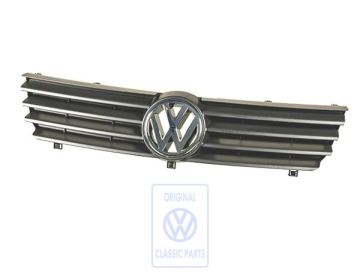 Volkswagen Polo 3 (6N) grille met embleem - satijnzwart