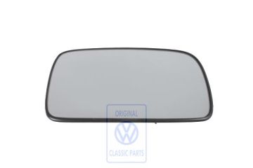 Volkswagen Polo 3 (6N) spiegelglas convex met draagplaat - rechts