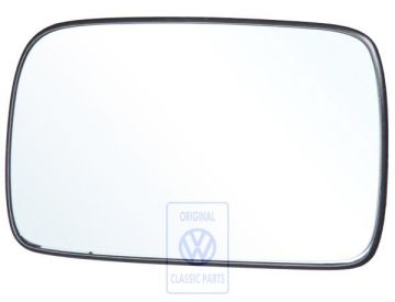 Volkswagen Polo 3 (6N) spiegelglas convex verwarmd met draagplaat - links
