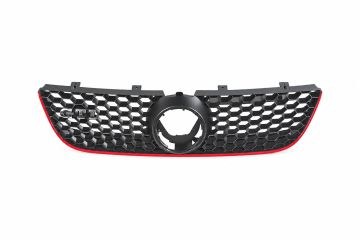 Volkswagen grille - satijnzwart/tornadorood, GTI-uitvoering