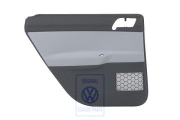 Volkswagen Polo 4 (9N) deurpaneel - linksachter, zilvergrijs/antraciet