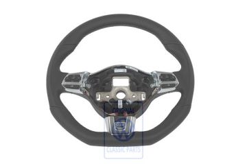 Volkswagen Polo 5 (6R) multifunctioneel lederen stuurwiel - zwart/grijs