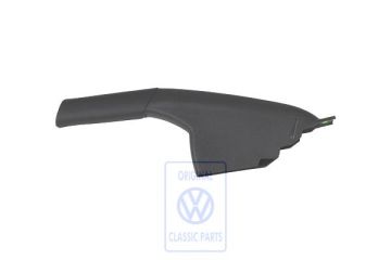 Volkswagen Polo 5 (6R) lederen handremgreep met bekleding - zwart/nootmuskaat