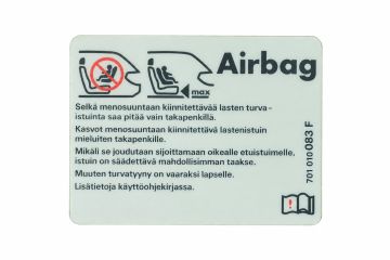 VW bedrijfswagens Transporter (T4) sticker 'airbag'