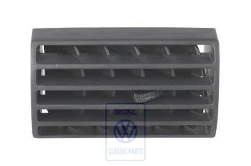 Volkswagen Transporter T4 draaielement luchtrooster - midden, satijnzwart