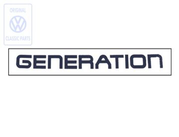 Volkswagen Transporter T4 folieopschrift Generation - zilver