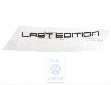 Volkswagen Transporter T4 folieopschrift LAST EDITION voor