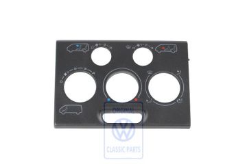 Volkswagen Transporter T4 afdekking ventilatieregeling - satijnzwart