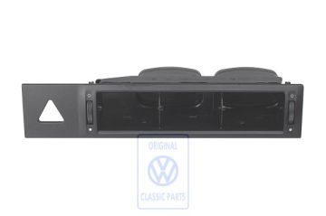 Volkswagen Transporter T4 luchtroosterhuis - midden, satijnzwart, linksgestuurd