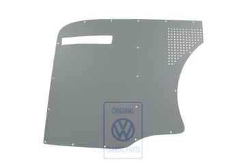 Volkswagen Transporter T5 zijwandbekleding rechtsachter - kunstgrijs, met ventilatie