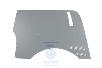 Volkswagen Transporter T5 zijwandbekleding rechtsachter - kunstgrijs, met ventilatie