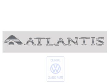 Volkswagen Transporter T5 folieopschrift ATLANTIS voor - zilver