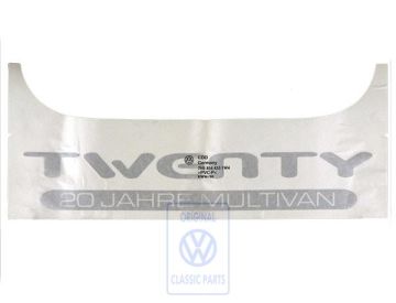 Volkswagen Transporter T5 folieopschrift TWENTY - zijkanten, zilver