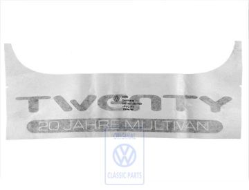 Volkswagen Transporter T5 folieopschrift TWENTY - beide zijden, diamantzilver