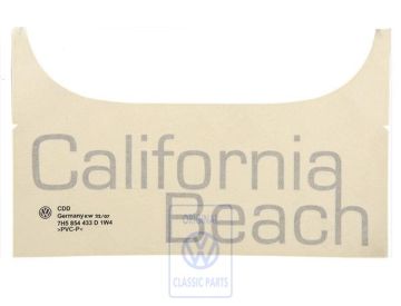 Volkswagen Transporter T5 folieopschrift CALIFORNIA BEACH - zilver