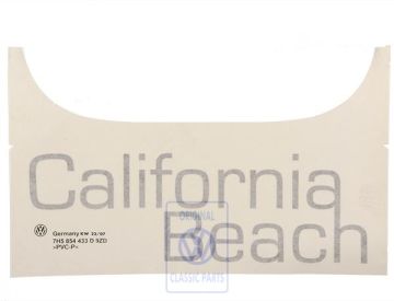 Volkswagen Transporter T5 folieopschrift CALIFORNIA BEACH - zijkanten, donkerzilver