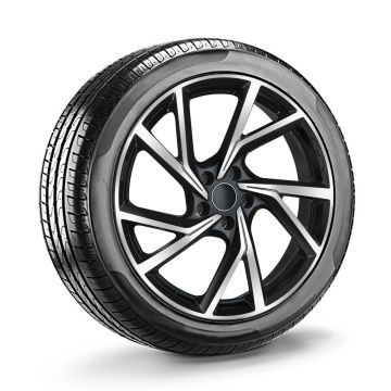 Audi A1 (GB) 17 inch lichtmetalen wielset in zwart gepolijst met Continental zomerbanden