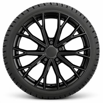 Audi Q6 e-tron (85H) winterset - hoogglans zwart (stijl 22)