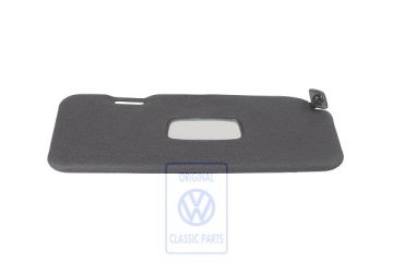 Volkswagen Polo 2 (86C) zwenkbare zonneklep met spiegel - rechts, zwart