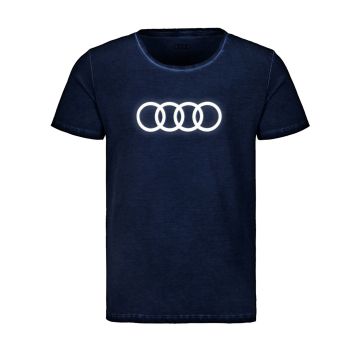 Audi T-shirt (blauw, ringen) – maat S