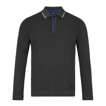 Audi poloshirt met lange mouwen Kaskade (heren, grijs)