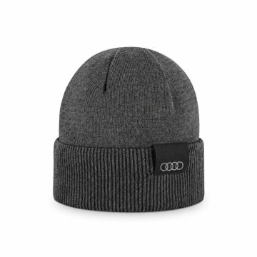 Audi dubbelzijdige muts (zwart/grijs)