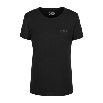 Audi T-shirt ringen (dames, zwart)