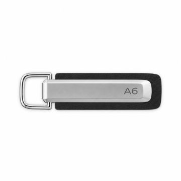 Audi A6 sleutelhanger zilver / zwart