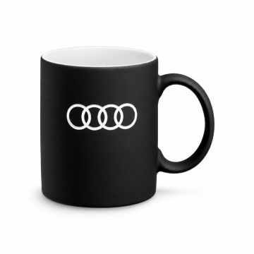 Audi mok met ringen - zwart
