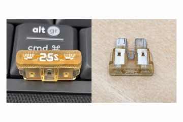 Originele platte zekering 19/2x5 (25A -helder- verzilverd)