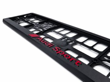Audi Sport luxe kentekenplaathouder met 3D-logo
