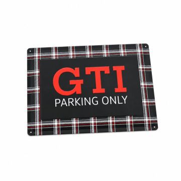 Originele blikken bord gti parking only