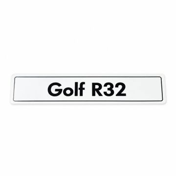 Originele showroomkentekenplaat golf R32