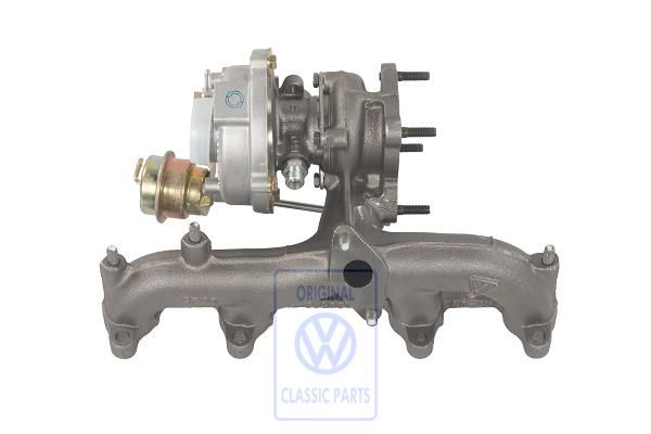 Volkswagen uitlaatspruitstuk met turbo (ANU)