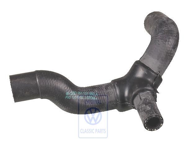 Volkswagen koelvloeistofslang flens via oliekoeler naar pomp (KR, PL, 9A)