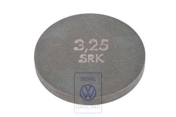 Volkswagen stelplaatje klepstoter 3,25 mm