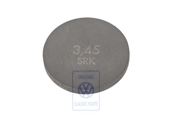 Volkswagen stelplaatje klepstoter 3,45 mm